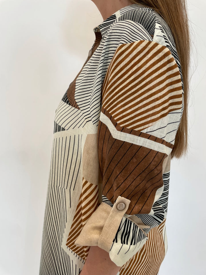 Bariloche Cisco Shirt in Off White available at Barbara Katz
