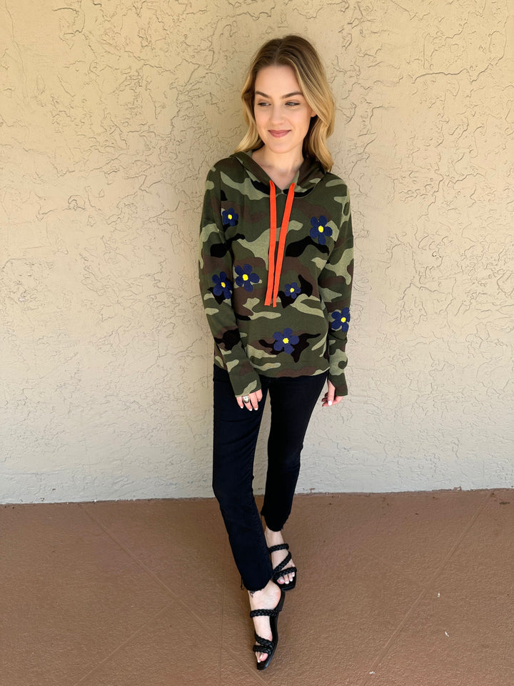 J Society 3D Floral Camo Sweater - Military