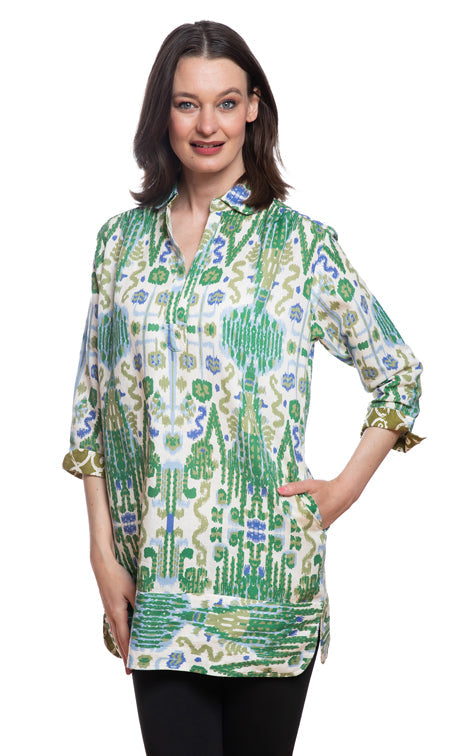 Dizzy-Lizzie Vail Tunic in Paris Motifs available at Barbara Katz