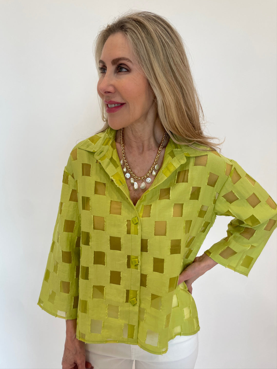 LIV by Habitat Alina Outside The Box Tunic in White available at Barbara Katz