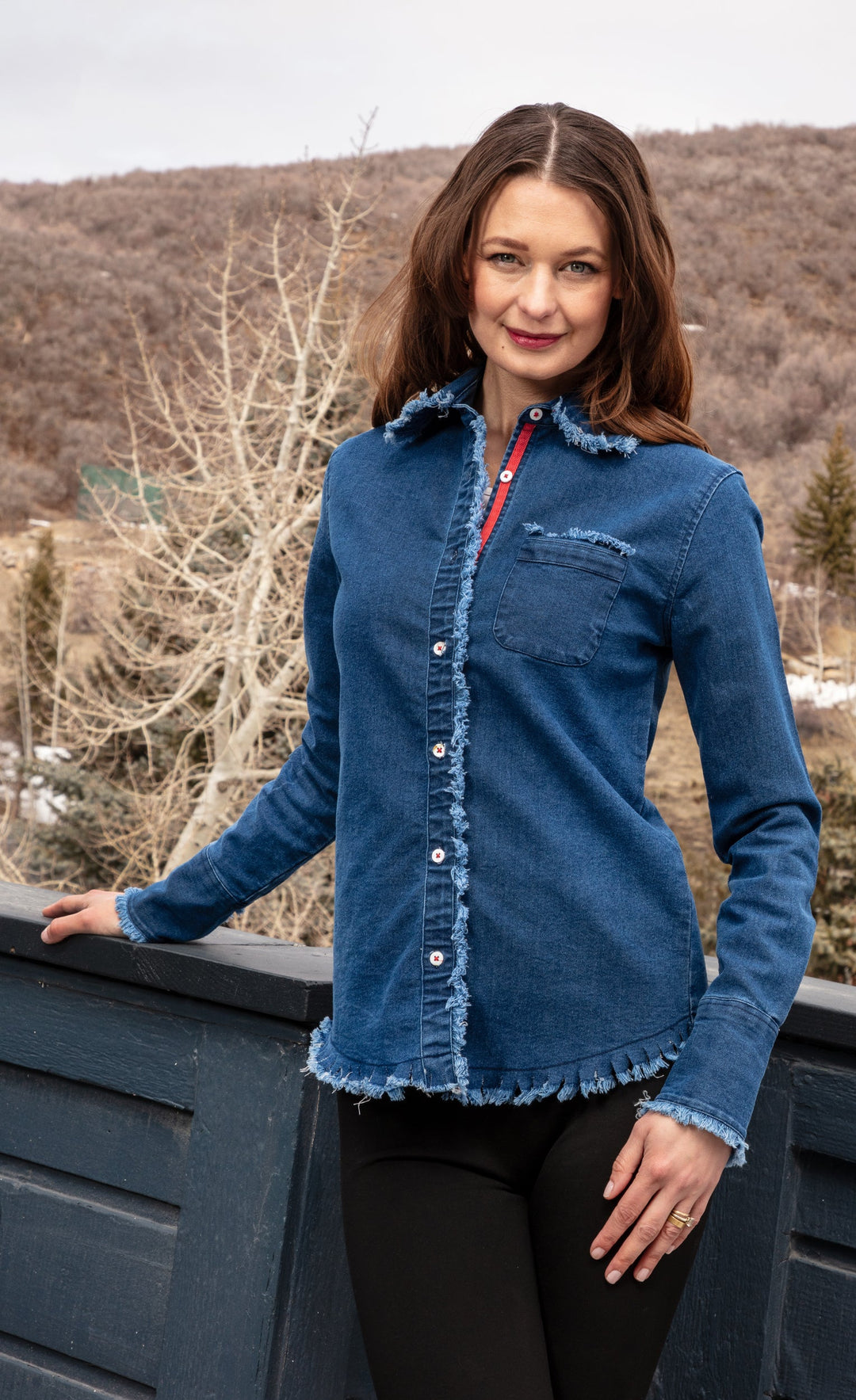 Dizzy-Lizzie Cape Cod Shirt - Denim available at Barbara Katz