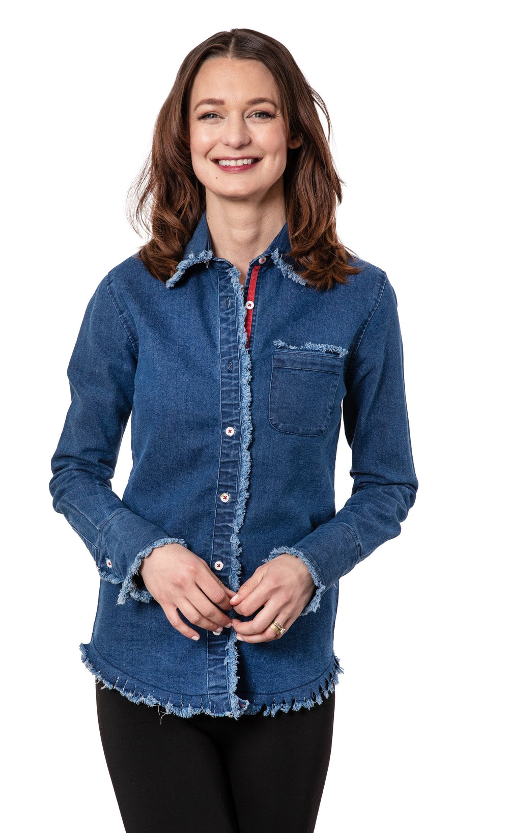 Dizzy-Lizzie Cape Cod Shirt - Denim available at Barbara Katz