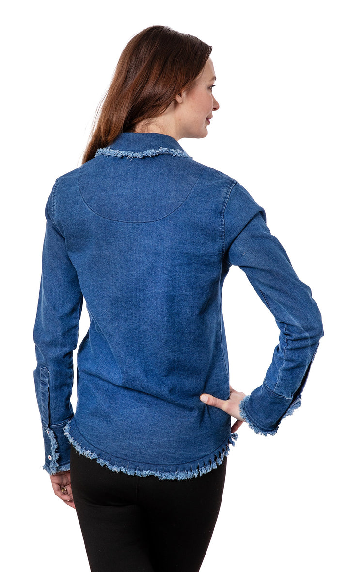 Dizzy-Lizzie Cape Cod Shirt - Denim available at Barbara Katz