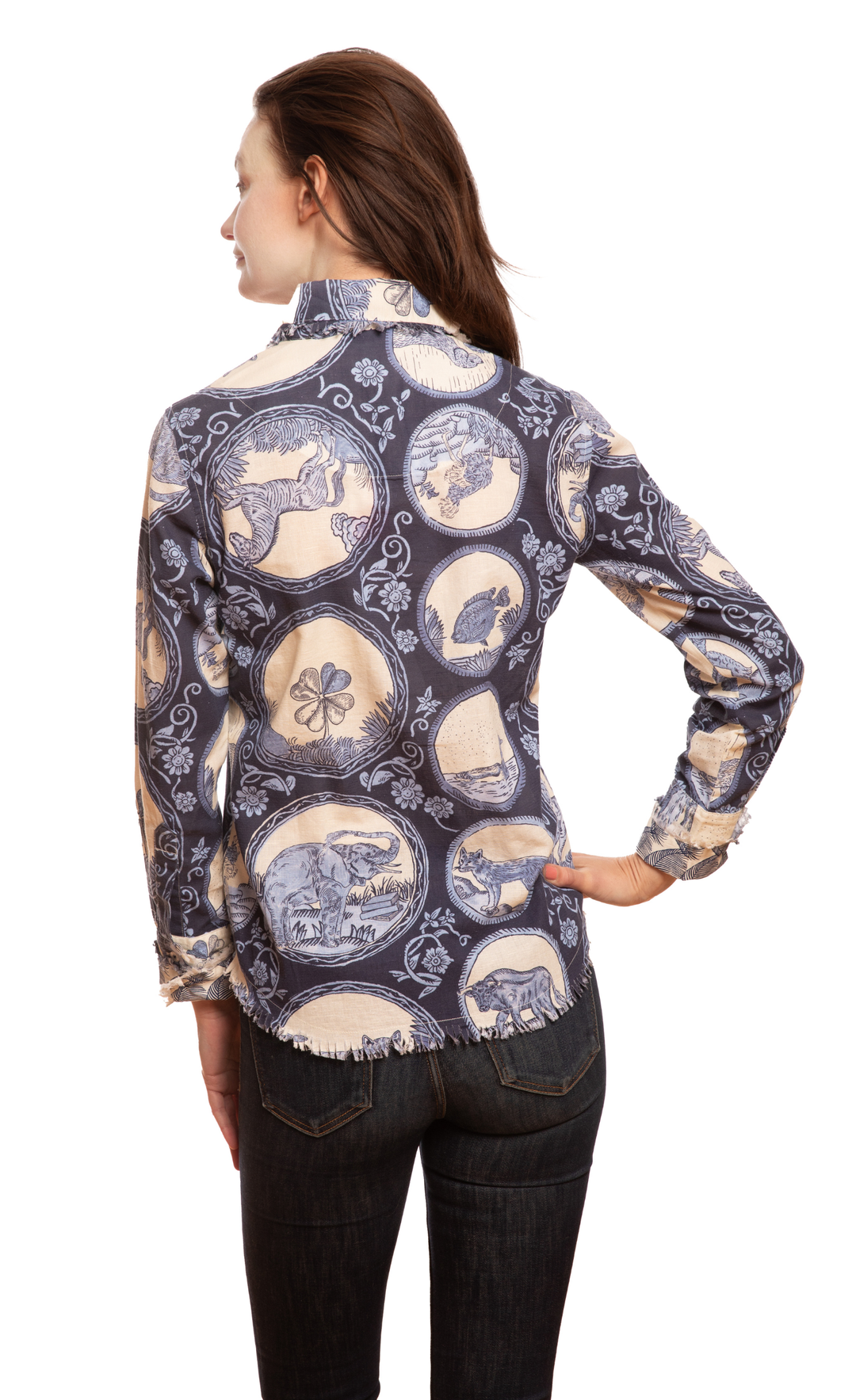 Dizzy-Lizzie Cape Cod Tunic - Blue Medallions available at Barbara Katz