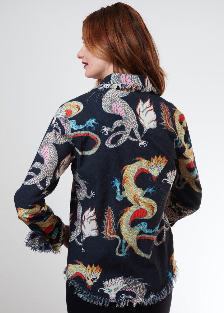 Dizzy Lizzie Cape Cod Tunic - Black Dragons