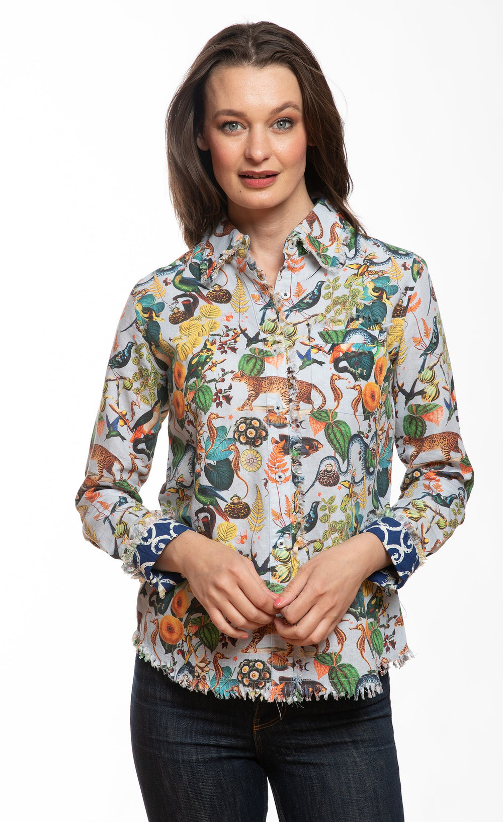 Dizzy-Lizzie Cape Cod Top - Flowers and Creatures available at Barbara Katz