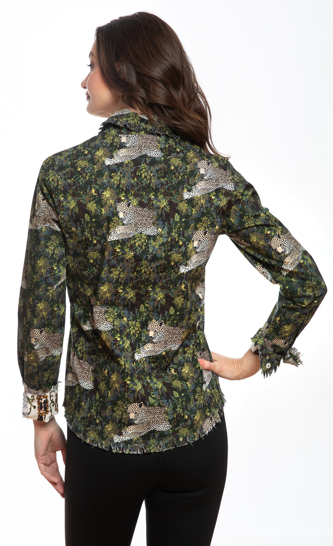 Dizzy-Lizzie Cape Cod Top - Cheetahs in The Grass available at Barbara Katz