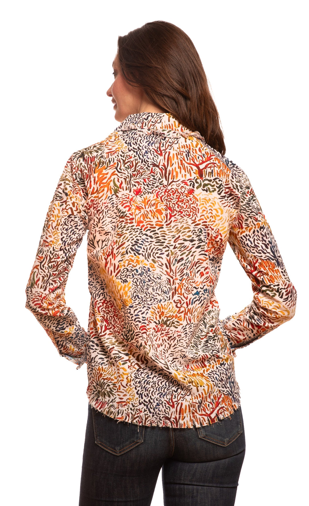 Dizzy-Lizzie Cape Cod Top - All Over Abstract Print available at Barbara Katz