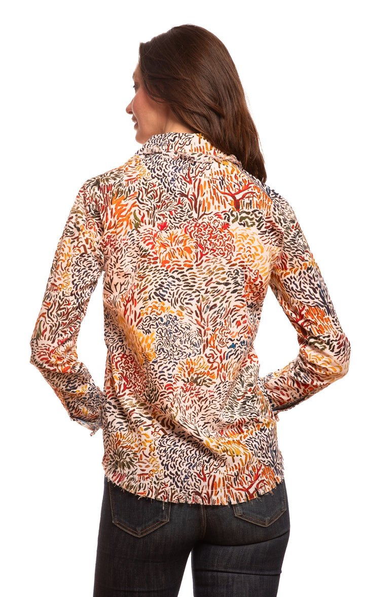 Dizzy-Lizzie Cape Cod Top - All Over Abstract Print available at Barbara Katz