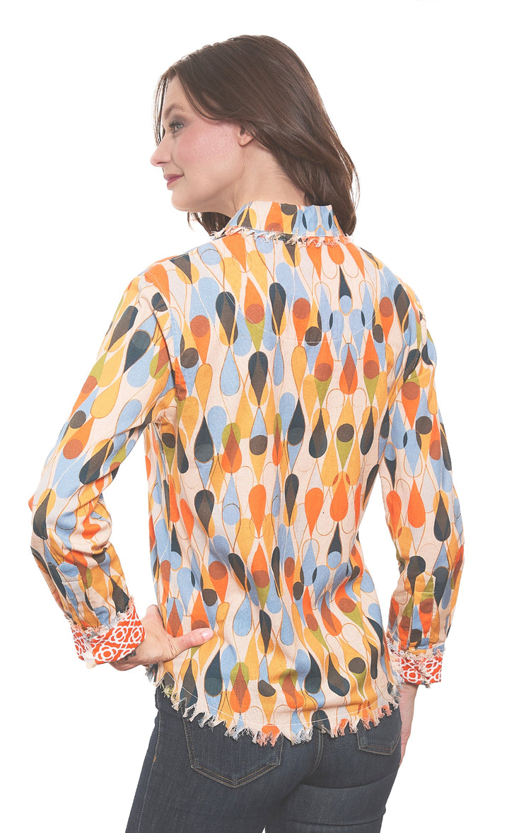 Dizzy-Lizzie Cape Cod Shirt in Teardrops Print available at Barbara Katz