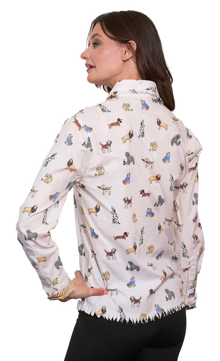 Dizzy-Lizzie Cape Cod Shirt - With All The French Doggies available at Barbara Katz