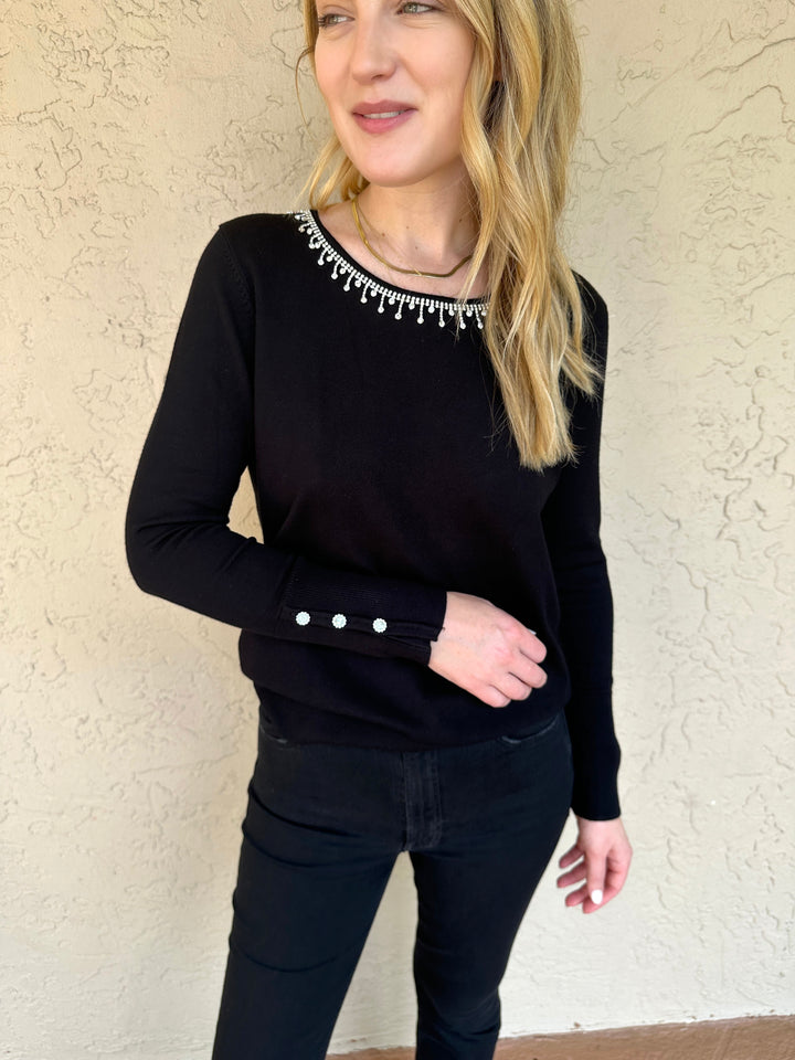 Leo & Ugo Stone Detailed Crewneck