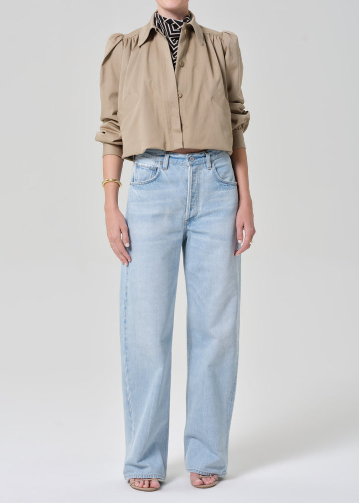 Citizens of Humanity Everly Shirred Crop Jacket in Catalina available at Barbara Katz