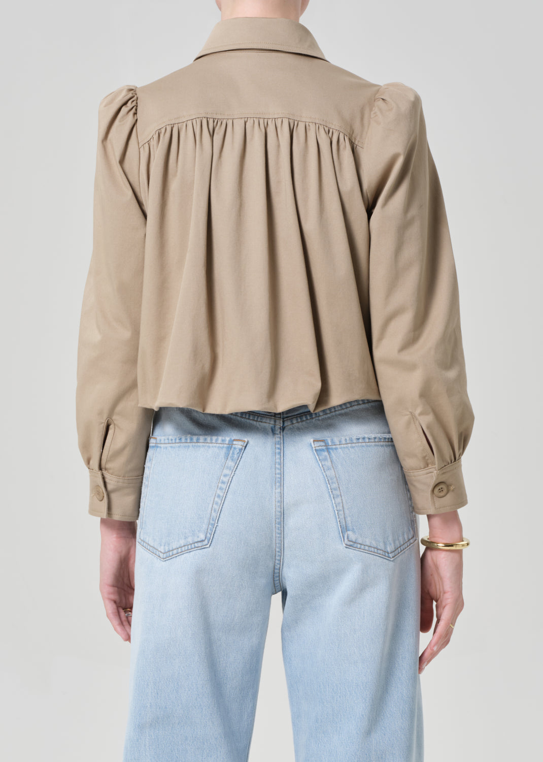 Citizens of Humanity Everly Shirred Crop Jacket in Catalina available at Barbara Katz