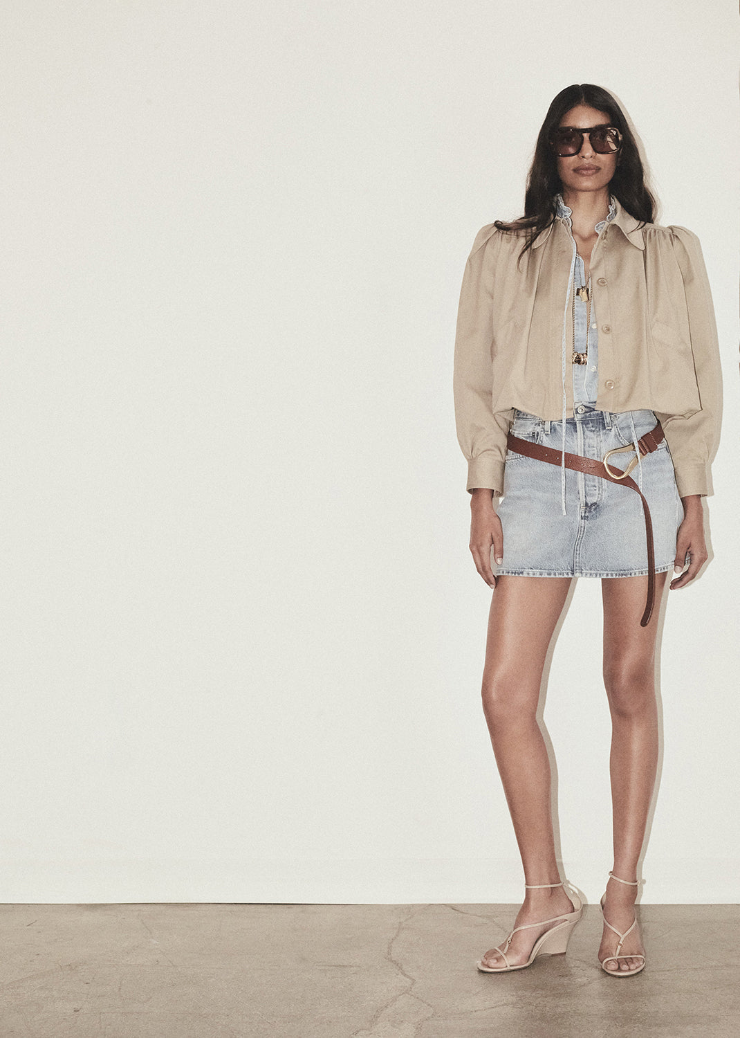 Citizens of Humanity Everly Shirred Crop Jacket in Catalina available at Barbara Katz