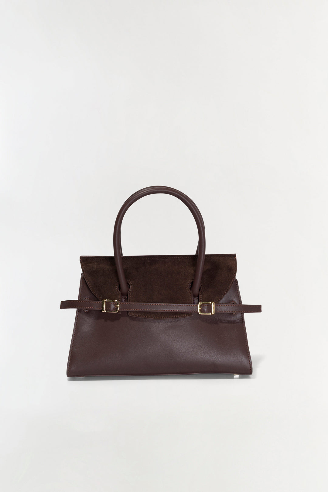 Simkhai River Small Suede Top Handle Bag in Cacao available at Barbara Katz