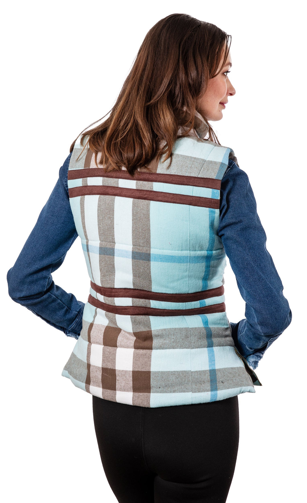 Dizzy-Lizzie Rosey Vest - Plaid Flannel available at Barbara Katz