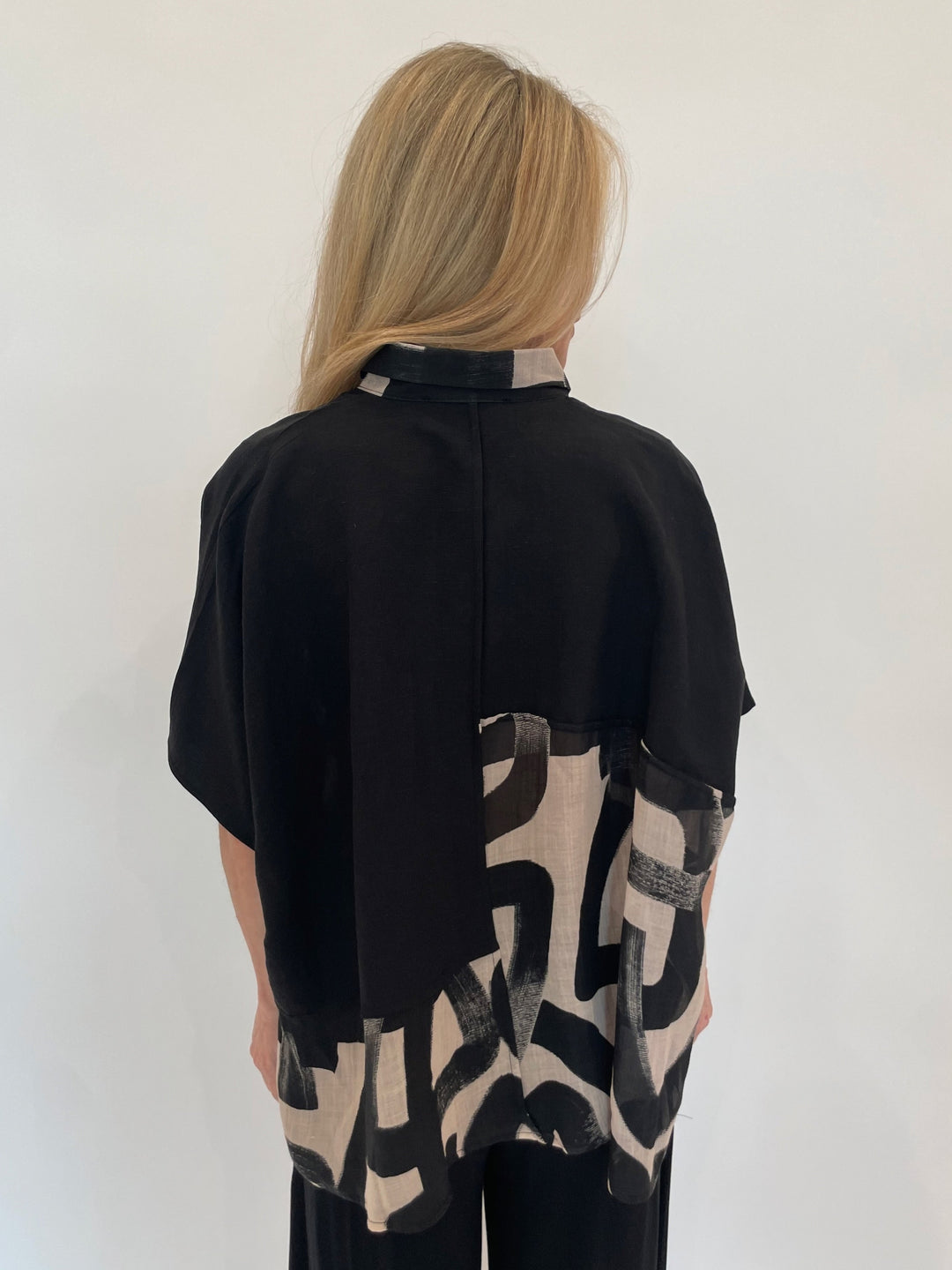 Ozai N Ku Graphic Shirt in Slalom available at Barbara Katz