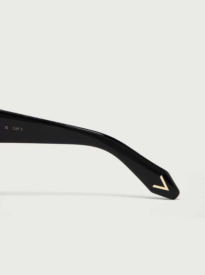 Varley Alber Square Sunglasses in Black available at Barbara Katz