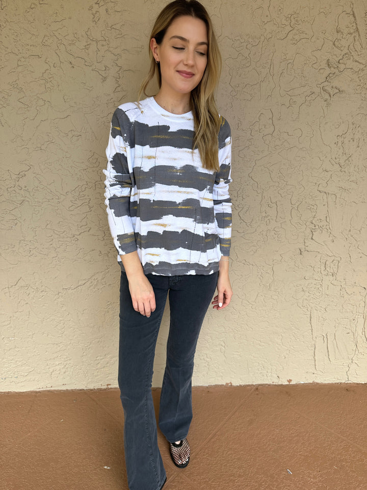 Mela Rosa Cotton Handpainted Sweater - Affection
