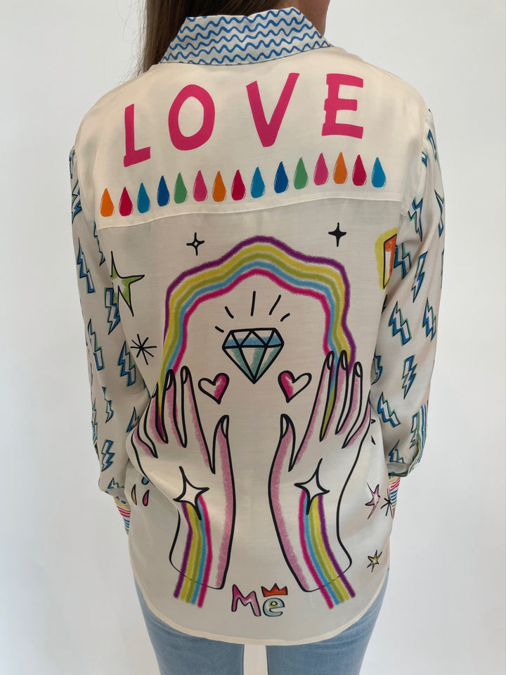 ME369 Isabel Enlightenment Printed Shirt available at Barbara Katz