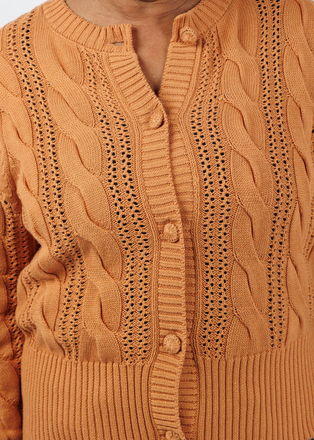 Whisper by Brodie Hazel Fringe Cardigan in Camel available at Barbara Katz