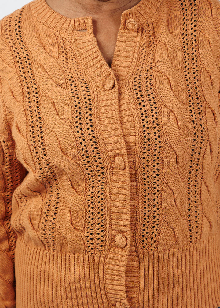 Whisper by Brodie Hazel Fringe Cardigan in Camel available at Barbara Katz