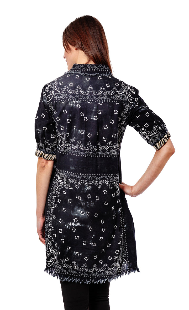 Dizzy-Lizzie Chatham Dress - Black Bandana Print available at Barbara Katz