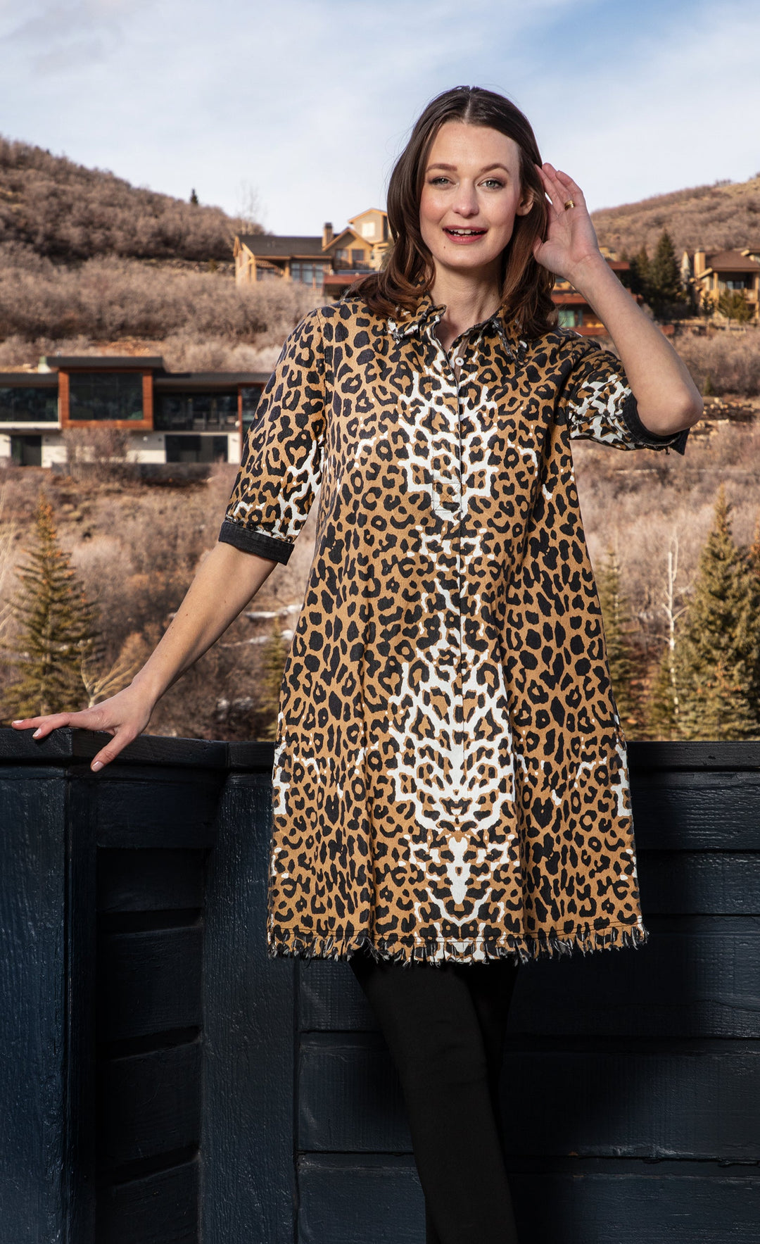Dizzy-Lizzie Chatham Dress - New Cheetah Print available at Barbara Katz