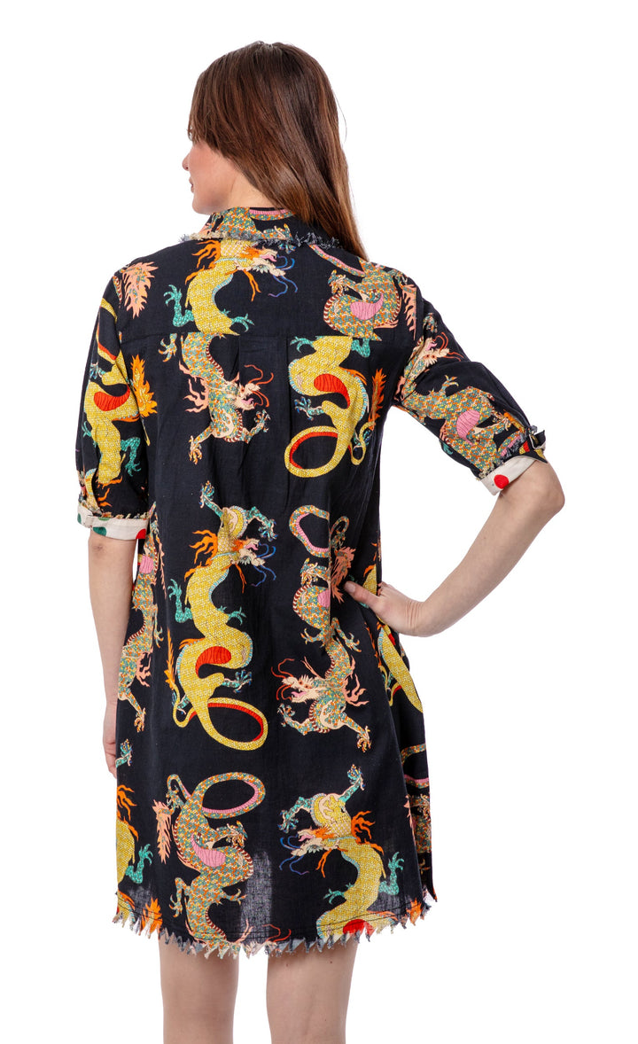 Dizzy-Lizzie Chatham Dress - Black Dragon available at Barbara Katz