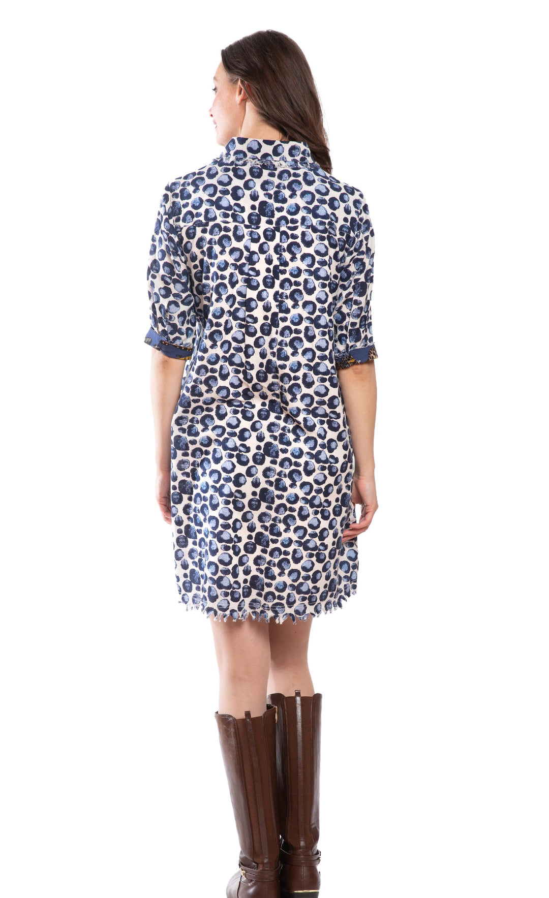 Dizzy-Lizzie Chatham Dress - Blue Bubble Print available at Barbara Katz