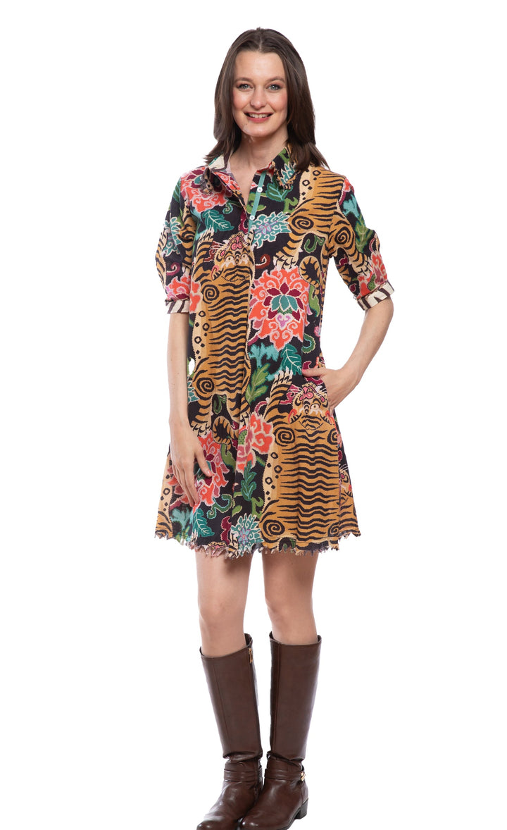 Dizzy-Lizzie Chatham Dress in Elephant Print available at Barbara Katz