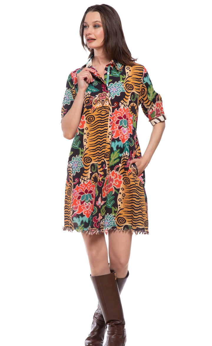 Dizzy-Lizzie Chatham Dress in Elephant Print available at Barbara Katz
