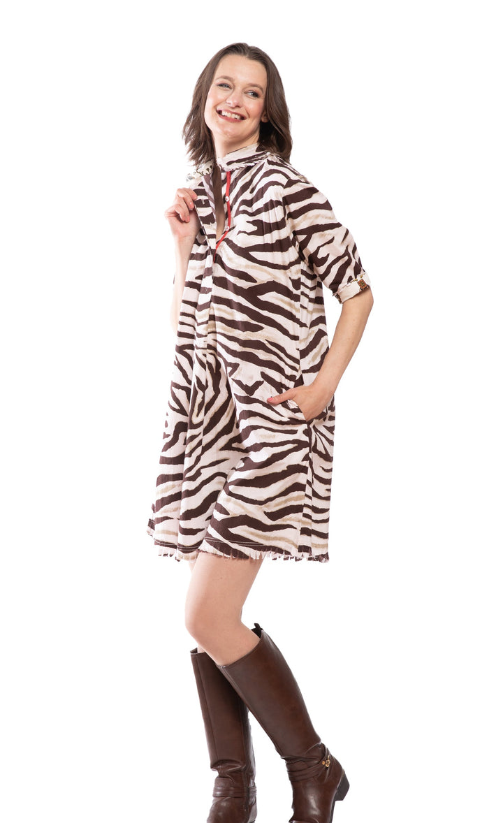Dizzy-Lizzie Chatham Dress - Tiger Print available at Barbara Katz