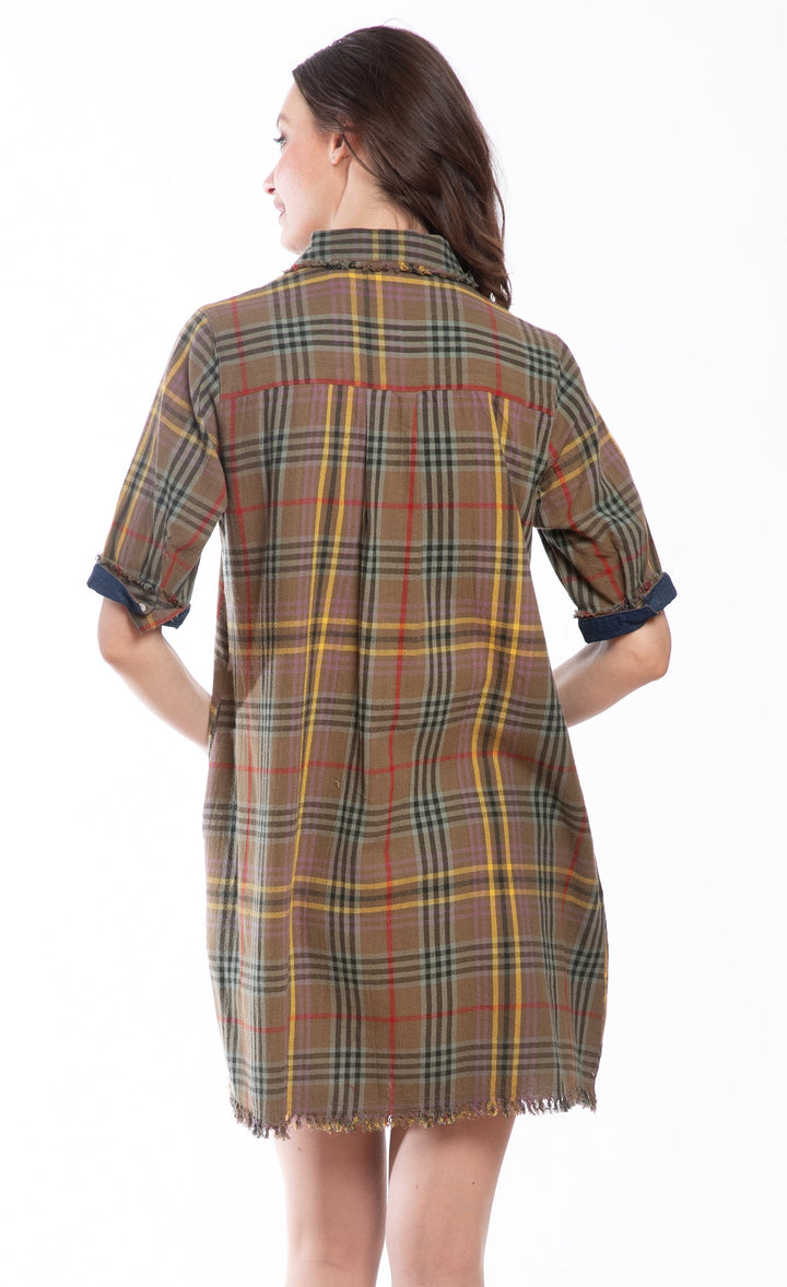 Dizzy-Lizzie Chatham Dress in Yarn-Dyed Tartan Plaid available at Barbara Katz