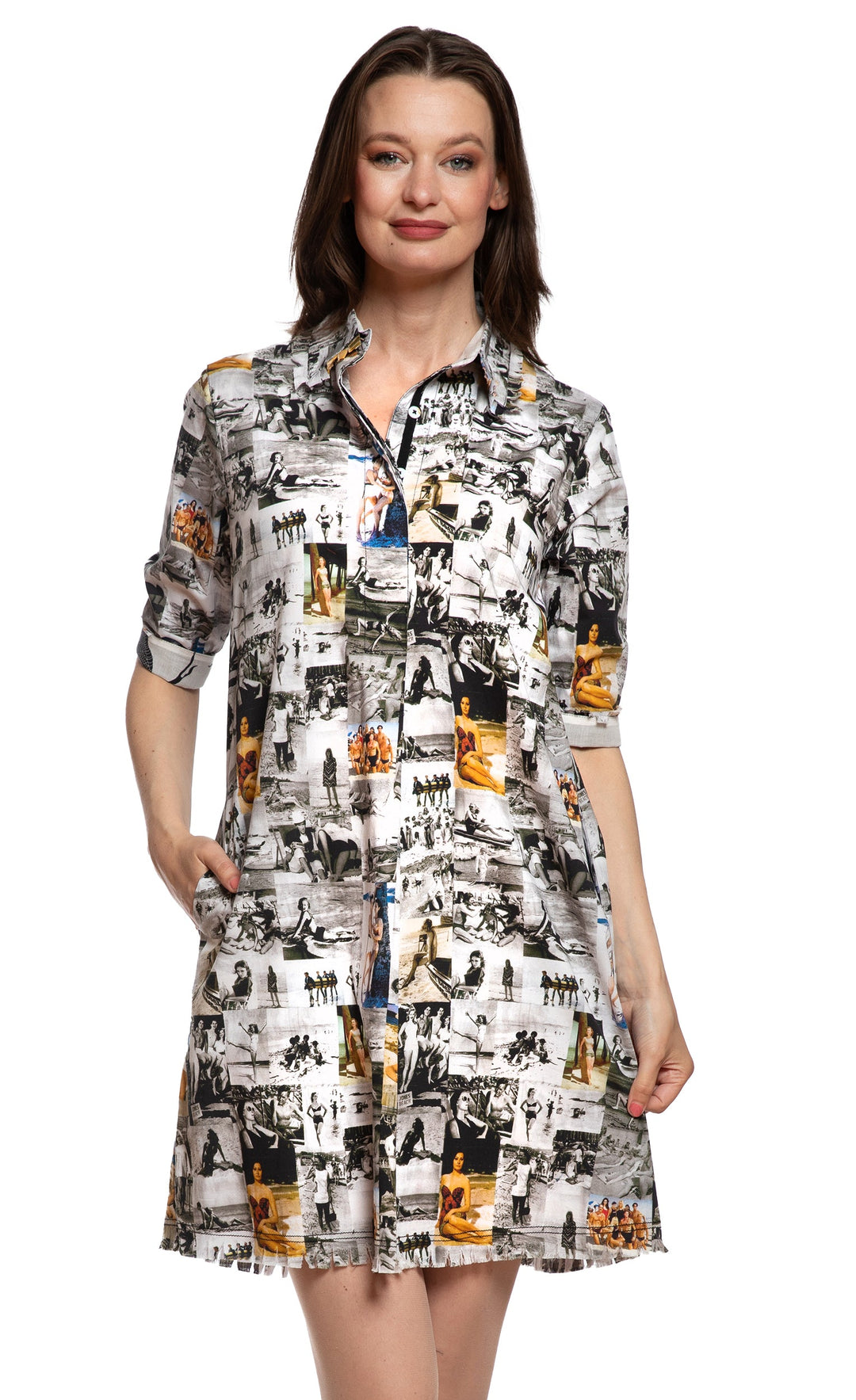 Dizzy-Lizzie Chatham Dress in Retro Beach Photos Print available at Barbara Katz
