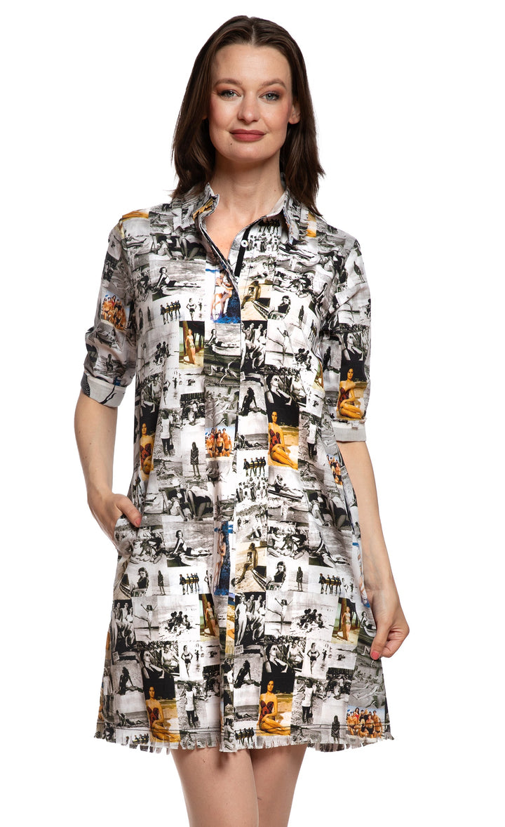 Dizzy-Lizzie Chatham Dress in Retro Beach Photos Print available at Barbara Katz