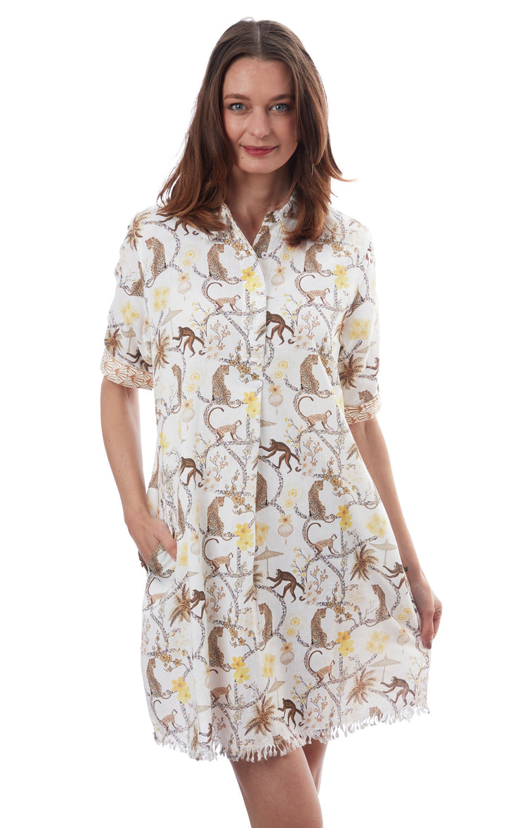Dizzy-Lizzie Chatham Dress - Monkeys Print available at Barbara Katz