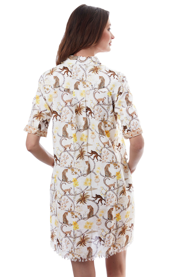 Dizzy-Lizzie Chatham Dress - Monkeys Print available at Barbara Katz