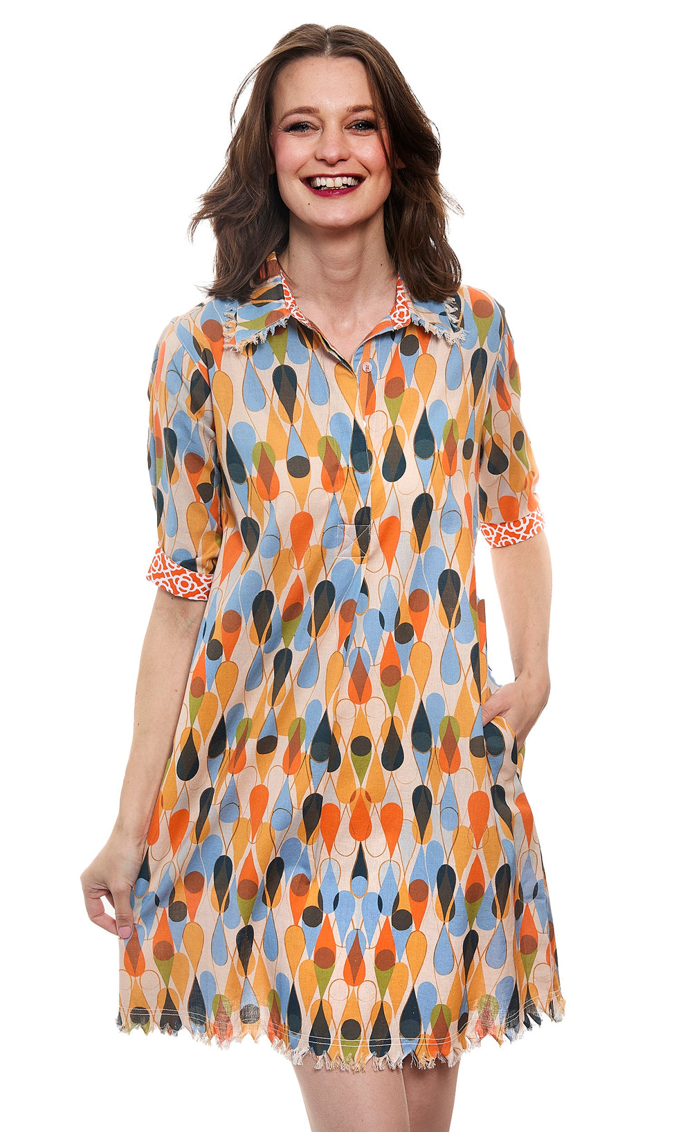 DIzzy-Lizzie Chatham Dress in Teardrop Print available at Barbara Katz