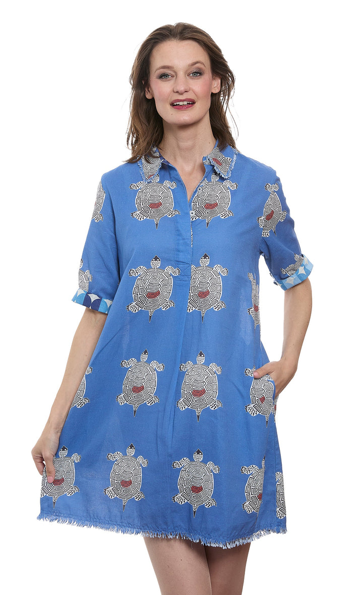 Dizzy-Lizzie Chatham Dress in Turtles Print available at Barbara Katz