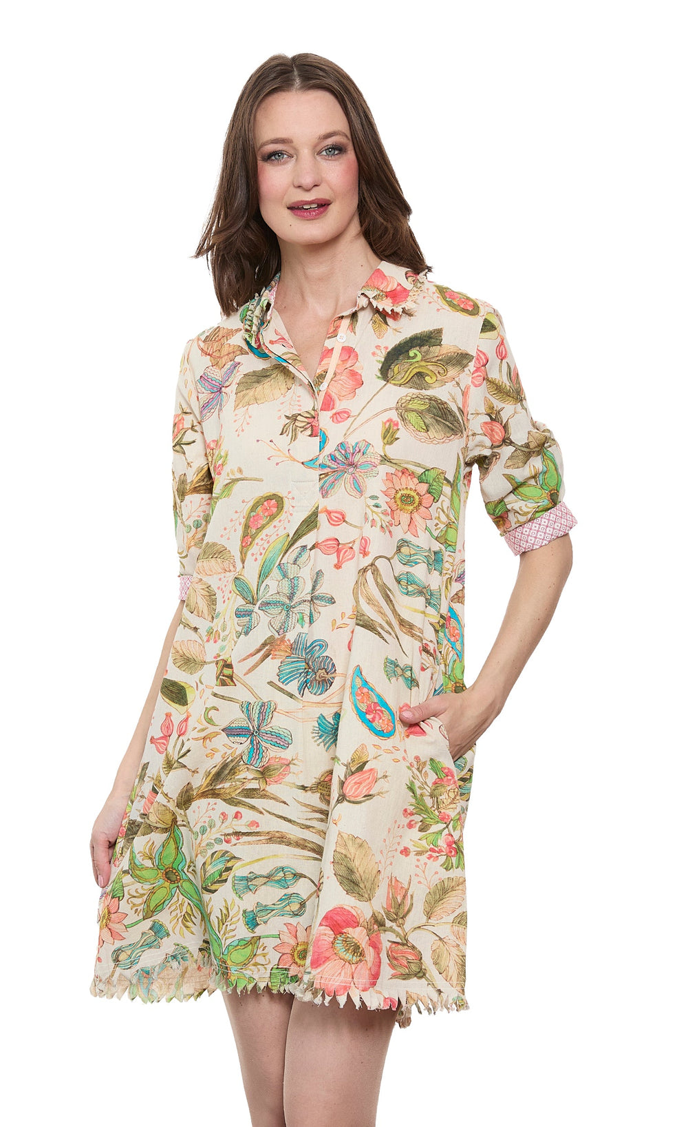 Dizzy-Lizzie Chatham Dress in Floral Print available at Barbara Katz