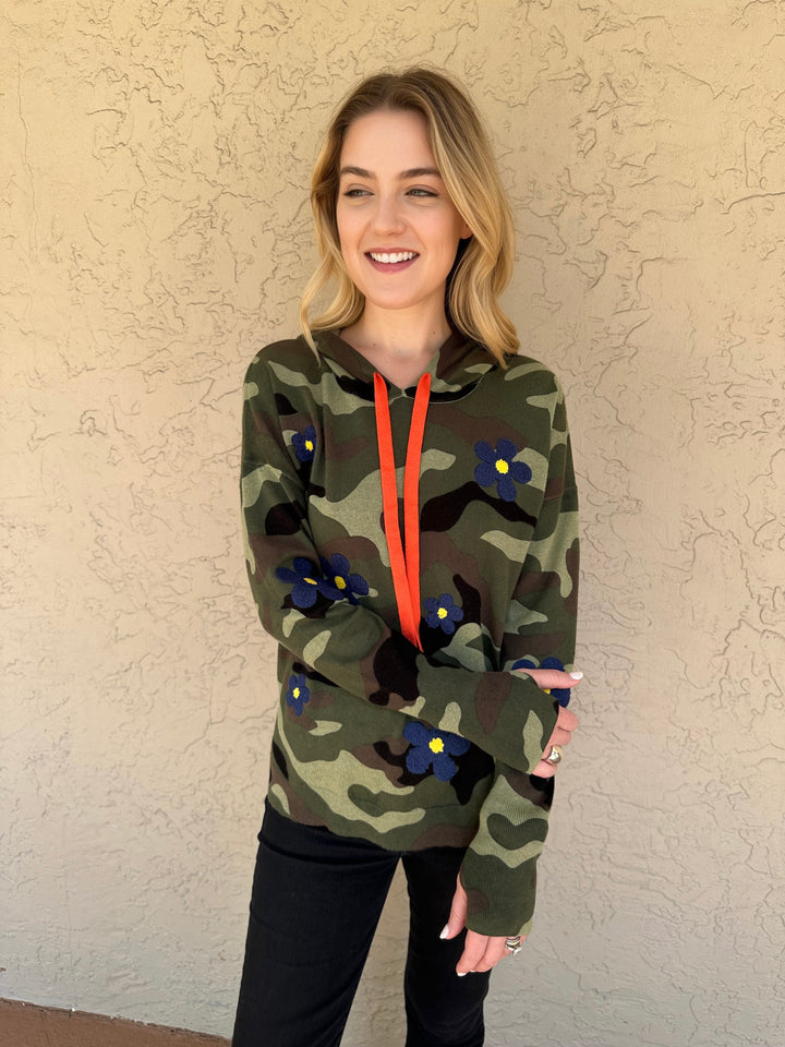 J Society 3D Floral Camo Sweater - Military