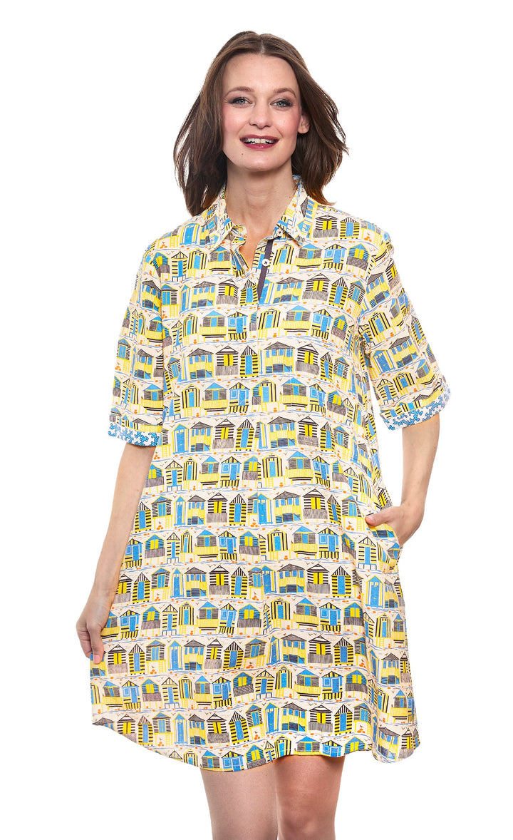 Dizzy-Lizzie Monterey Dress - Cabana Print available at Barbara Katz
