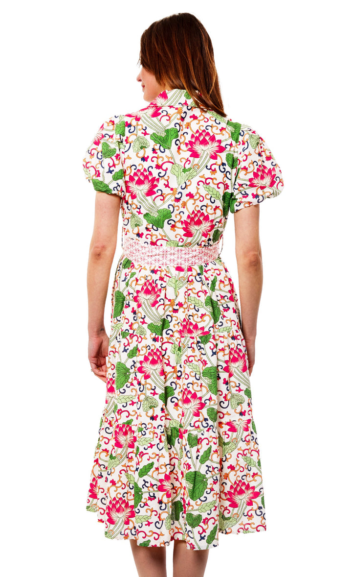 Dizzy-Lizzie Litchfield Dress - White Floral available at Barbara Katz