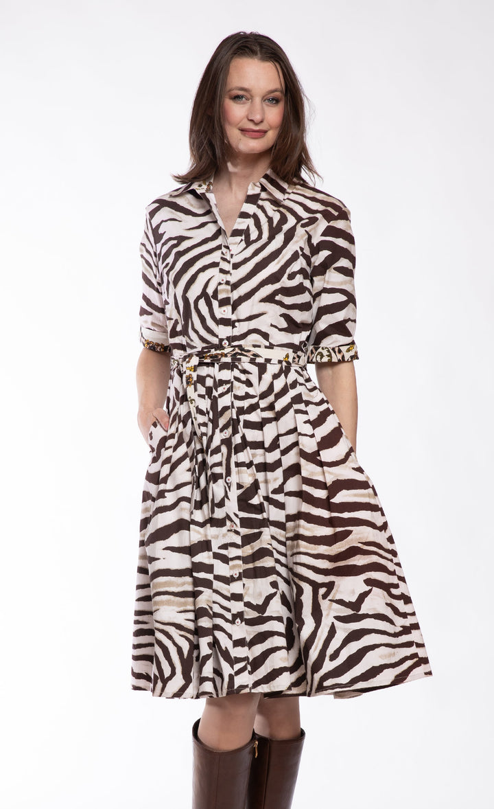 Dizzy-Lizzie Mrs Maisel Dress - Tiger Print available at Barbara Katz