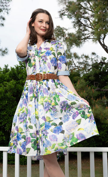 Dizzy-Lizzie Mrs Maisel Dress - Hydrangea Print