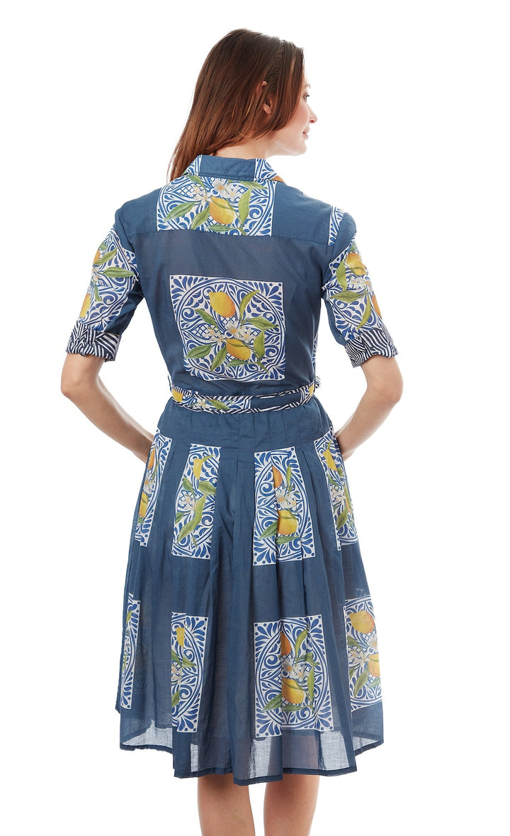 Mrs Maisel Dress - Lemons Navy