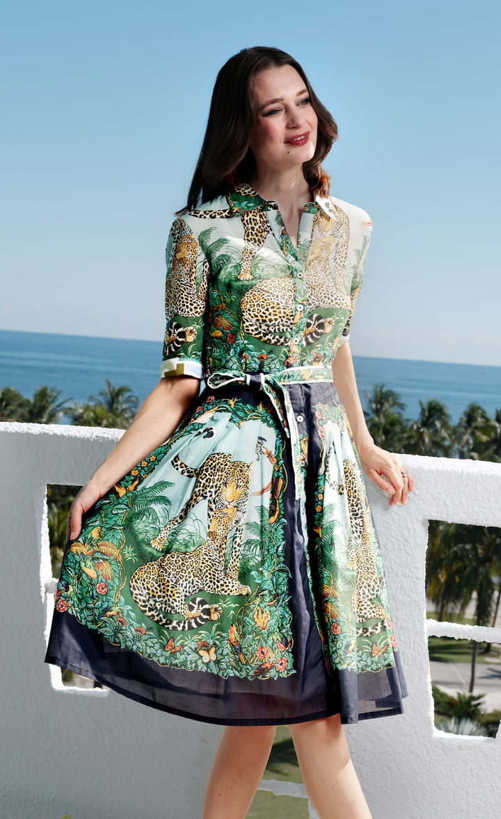 Dizzy-Lizzie Mrs Maisel Dress - Safari Print available at Barbara Katz