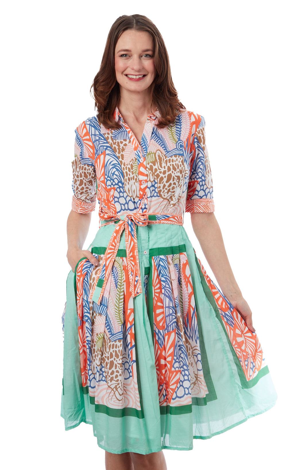 Dizzy-Lizzie Mrs Maisel Dress - Hidden Cheetahs Print available at Barbara Katz